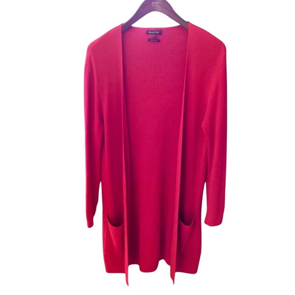 Massimo Dutti Wool Blend Cardigan Red Size Small - Picture 3 of 12